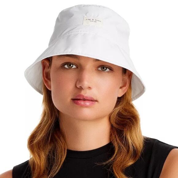 Rag & Bone Addison Logo Patch Bucket Hat White - Picture 1 of 6